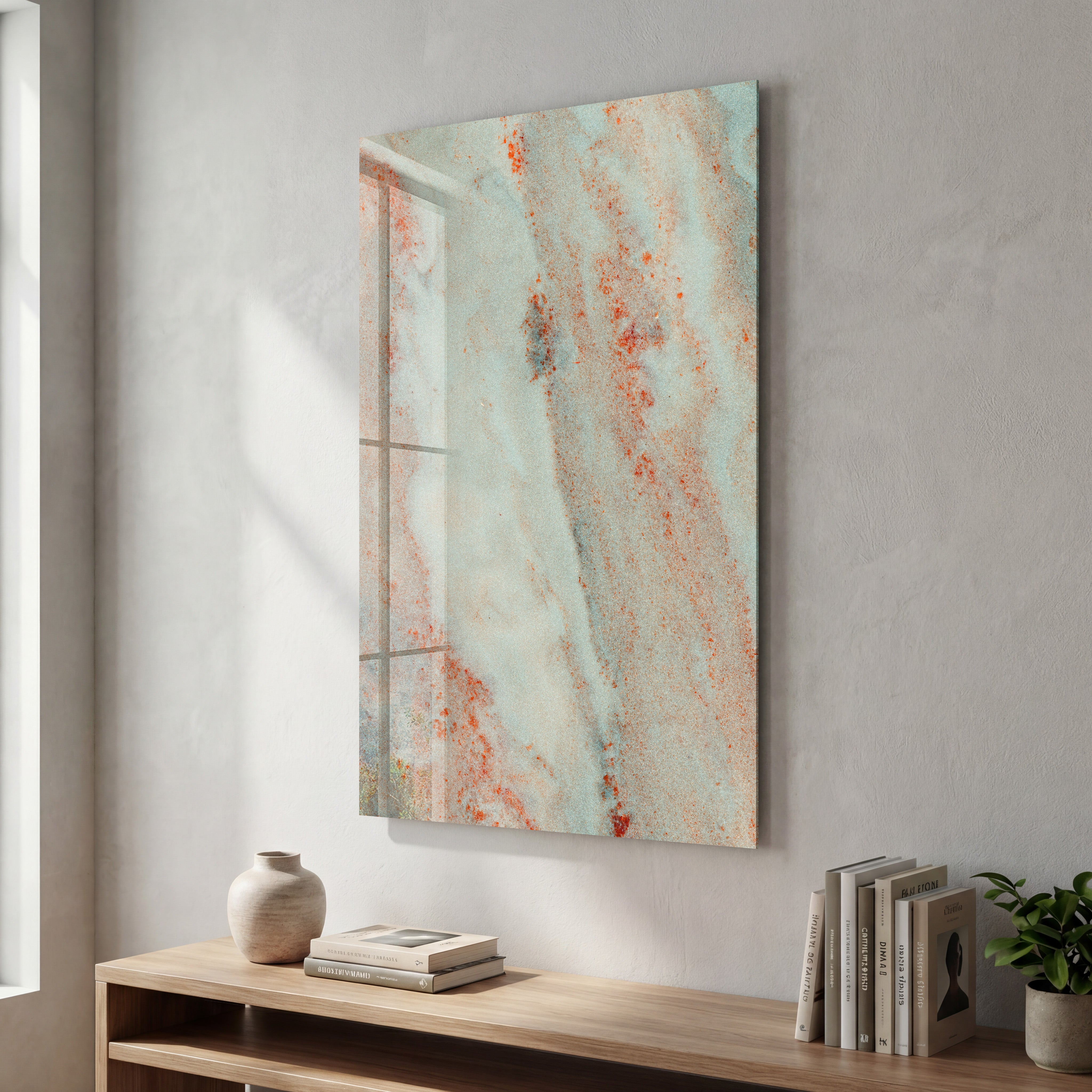 Copper Mist | Glass Wall Art
