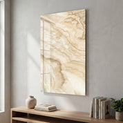 Ivory Onyx | Glass Wall Art