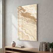 Golden Lace Onyx | Glass Wall Art