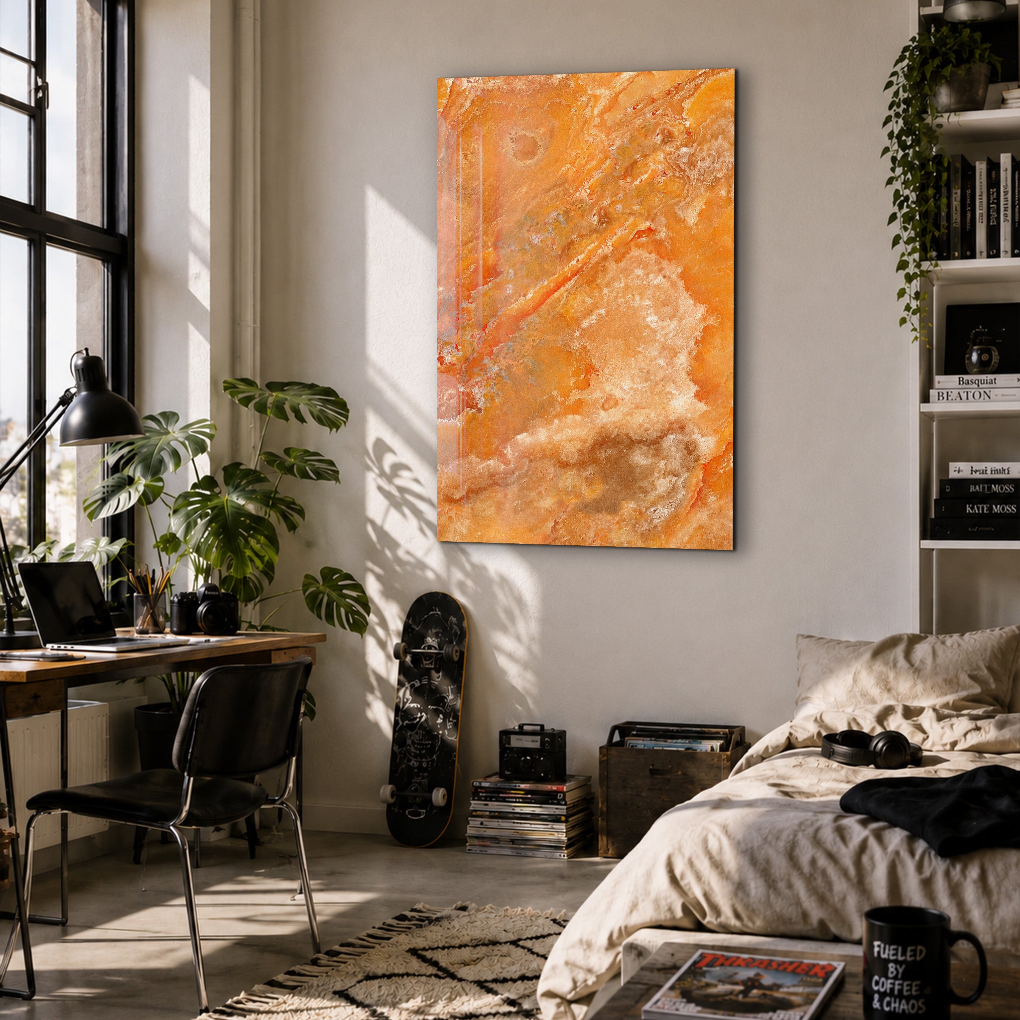 Amber Cloud | Glass Wall Art