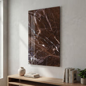Espresso Marble | Glass Wall Art