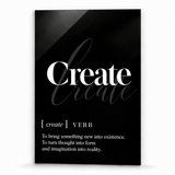 Create Definition | Glass Wall Art