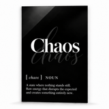 Chaos Definition | Glass Wall Art