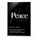 Peace Definition | Glass Wall Art
