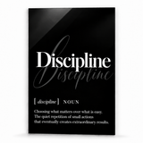 Discipline Definition | Glass Wall Art