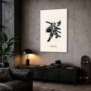 Artdesigna Cheers Champagne Toast glass wall art featuring champagne glasses in a corner view