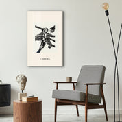 Artdesigna Cheers Champagne Toast glass wall art featuring raised champagne glasses and celebratory lettering