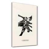 Cheers, Champagne Toast | Glass Wall Art