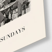 Slow Sundays Artdesigna glass wall art close-up with a serene design on transparent glass panel