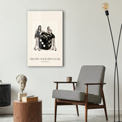Create Your Own Luck Artdesigna glass wall art displayed as stylish motivational home decor