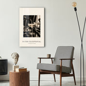 "To the Exceptional Artdesigna glass wall art displayed in a stylish interior"