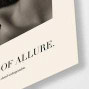 Close-up of Artdesigna The Art of Allure glass wall art with an abstract decorative design