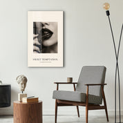Artdesigna Sweet Temptation glass wall art displayed as elegant botanical decor in a lifestyle setting