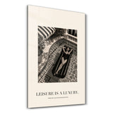 Leisure Is a Luxury | Glass Wall Art