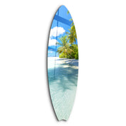 Palm Paradise | Surfboard Glass Wall Art