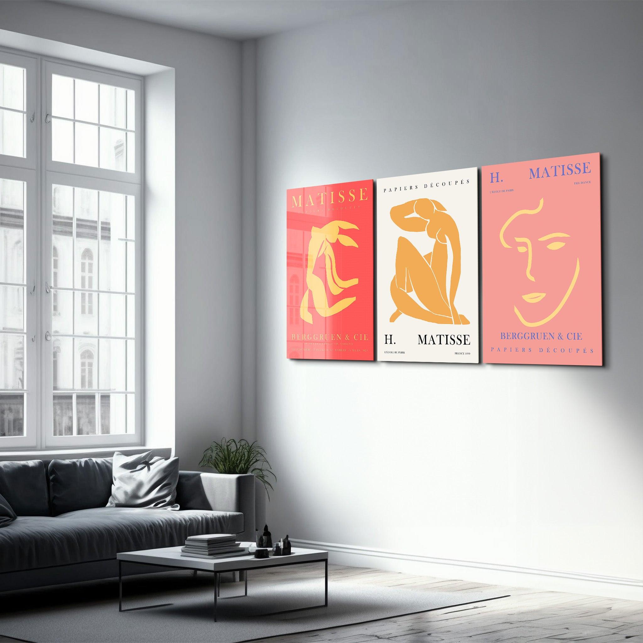 ・"H. Matisse Classics 1 - Trio"・Glass Wall Art - ArtDesigna Glass Printing Wall Art