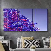 ・"Purple Pink Rings - Trio"・Glass Wall Art - ArtDesigna Glass Printing Wall Art