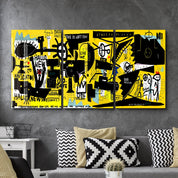 ・"Graffiti Wall - Trio"・Glass Wall Art - ArtDesigna Glass Printing Wall Art