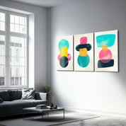 ・"Colors and Shapes- Trio"・Glass Wall Art - ArtDesigna Glass Printing Wall Art