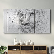 ・"Lion Drops - Trio"・Glass Wall Art - ArtDesigna Glass Printing Wall Art