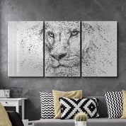 ・"Lion Drops - Trio"・Glass Wall Art - ArtDesigna Glass Printing Wall Art