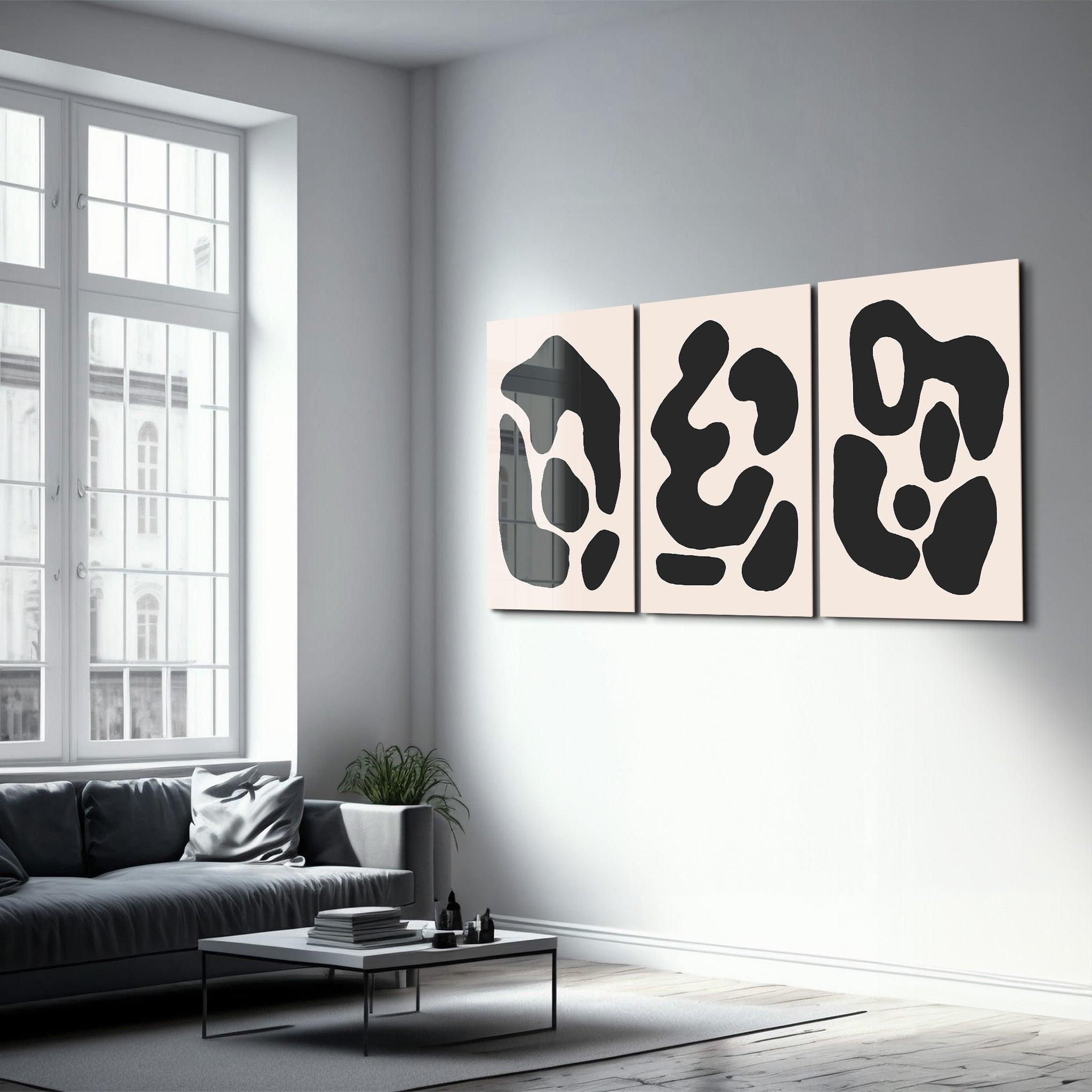 ・"Signs from The Past - Trio"・Glass Wall Art - ArtDesigna Glass Printing Wall Art