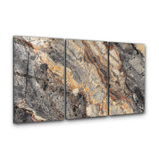 Obsidian Gold Trio | Glass Wall Art