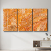 Amber Cloud Trio | Glass Wall Art