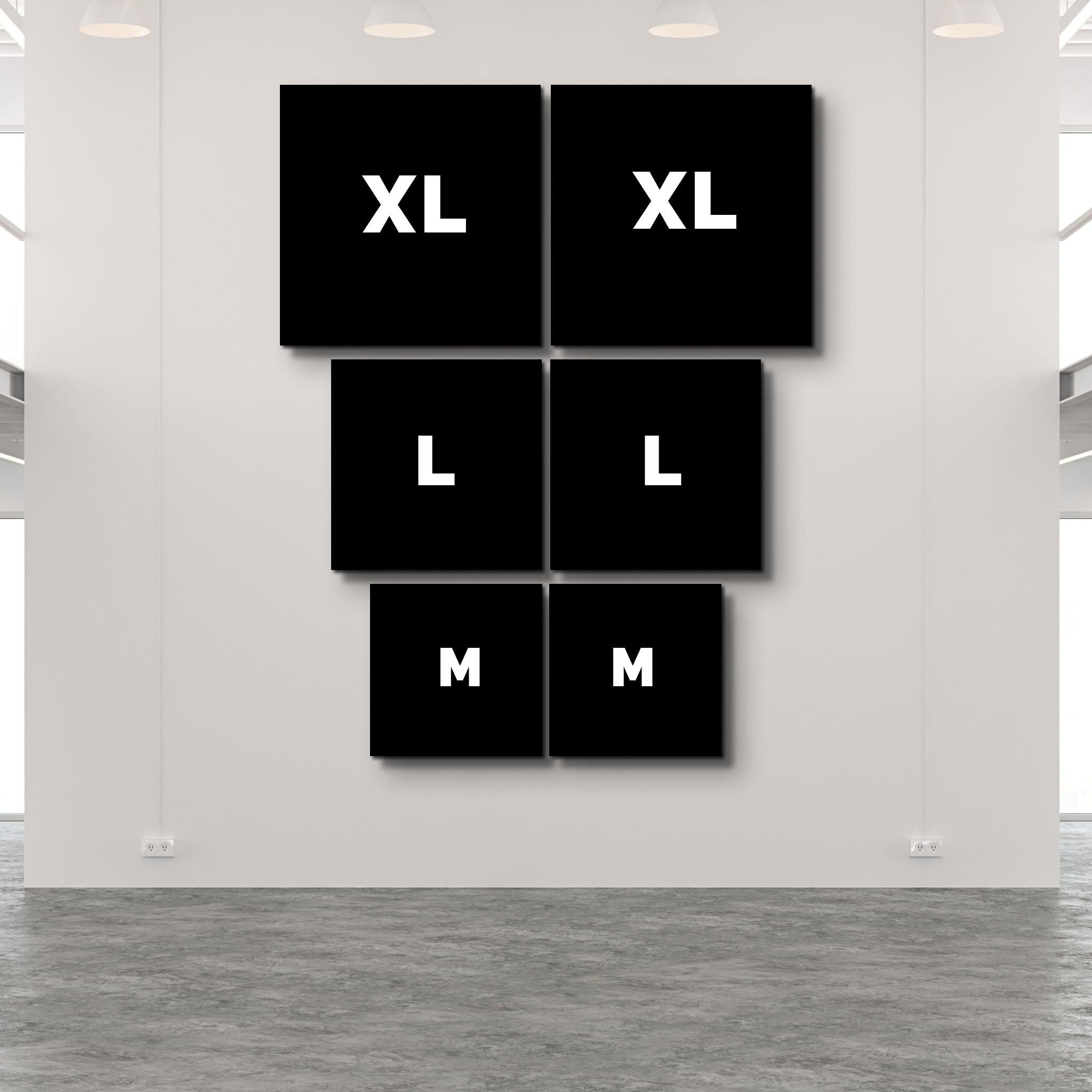 ・"Black Marble - Duo"・Glass Wall Art