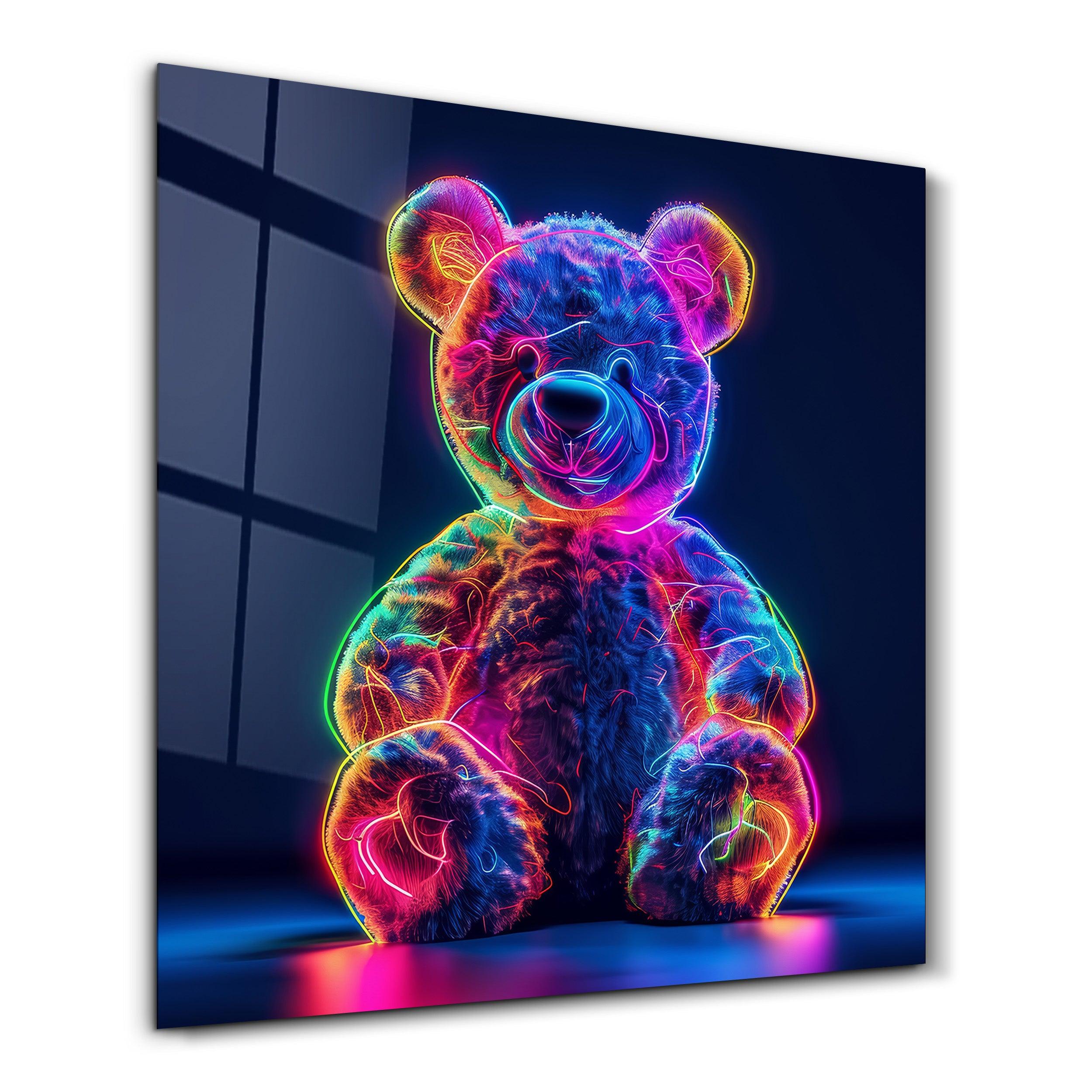 Teddy Bear - Designers Collection Glass Wall Art - Artdesigna