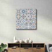 Light-Blue Italian Ceramic Tiles Collection | Glass Wall Art - Artdesigna