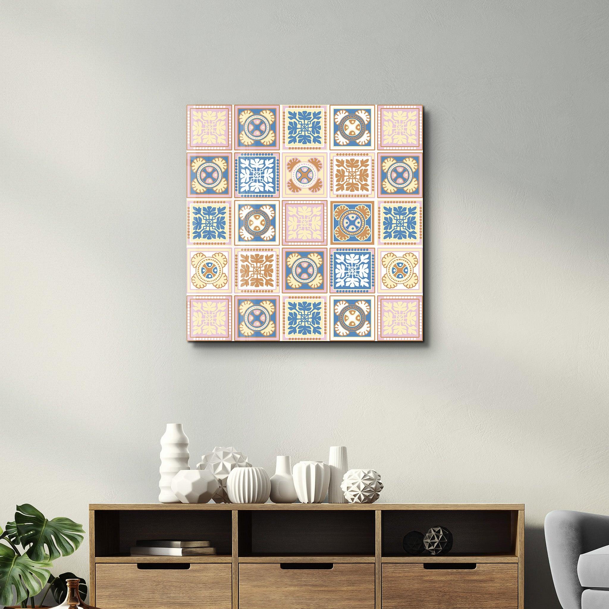 Powder-Pink Italian Ceramic Tiles Collection | Glass Wall Art - Artdesigna