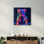 Teddy Bear - Designers Collection Glass Wall Art - Artdesigna