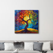 Tree of Life Mosaic Style | Glass Wall Art - Artdesigna