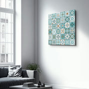 Turquoise Italian Ceramic Tiles Collection | Glass Wall Art - Artdesigna