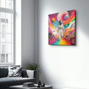 Floating in a Psychedelic Dreamscape 2 | Glass Wall Art