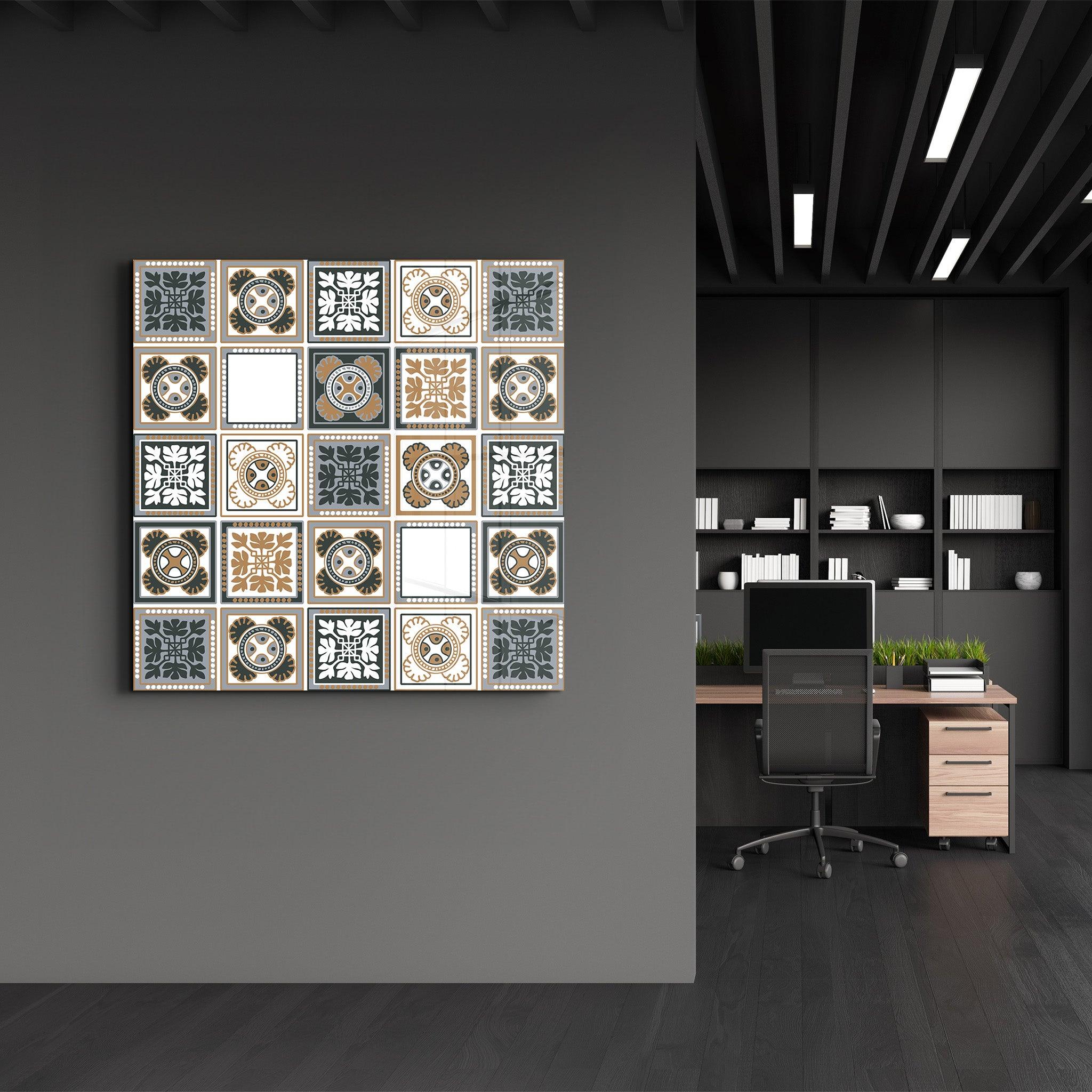 Light-Brown Italian Ceramic Tiles Collection | Glass Wall Art - Artdesigna