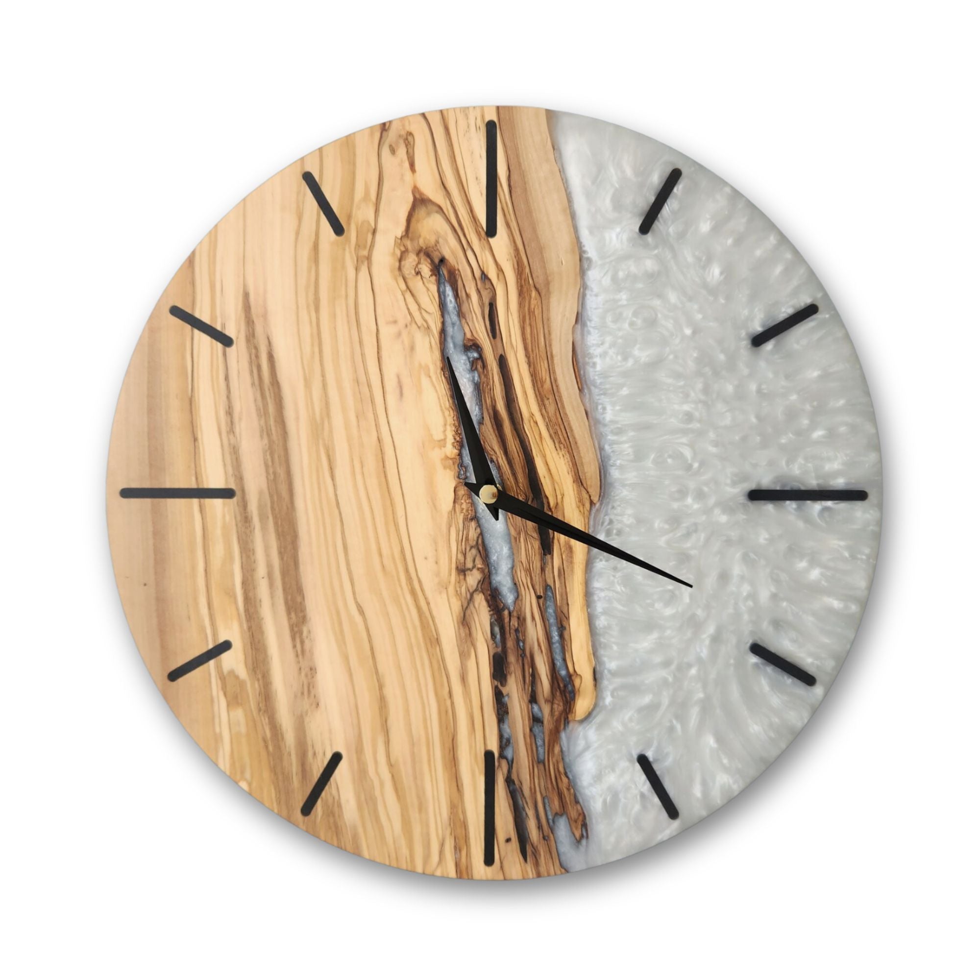 White Pearl Timekeeper | Premium Handmade Wall Clocks - Artdesigna