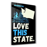 Love This State Washington | Glass Wall Art