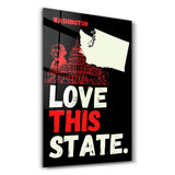 Love This State Washington | Glass Wall Art