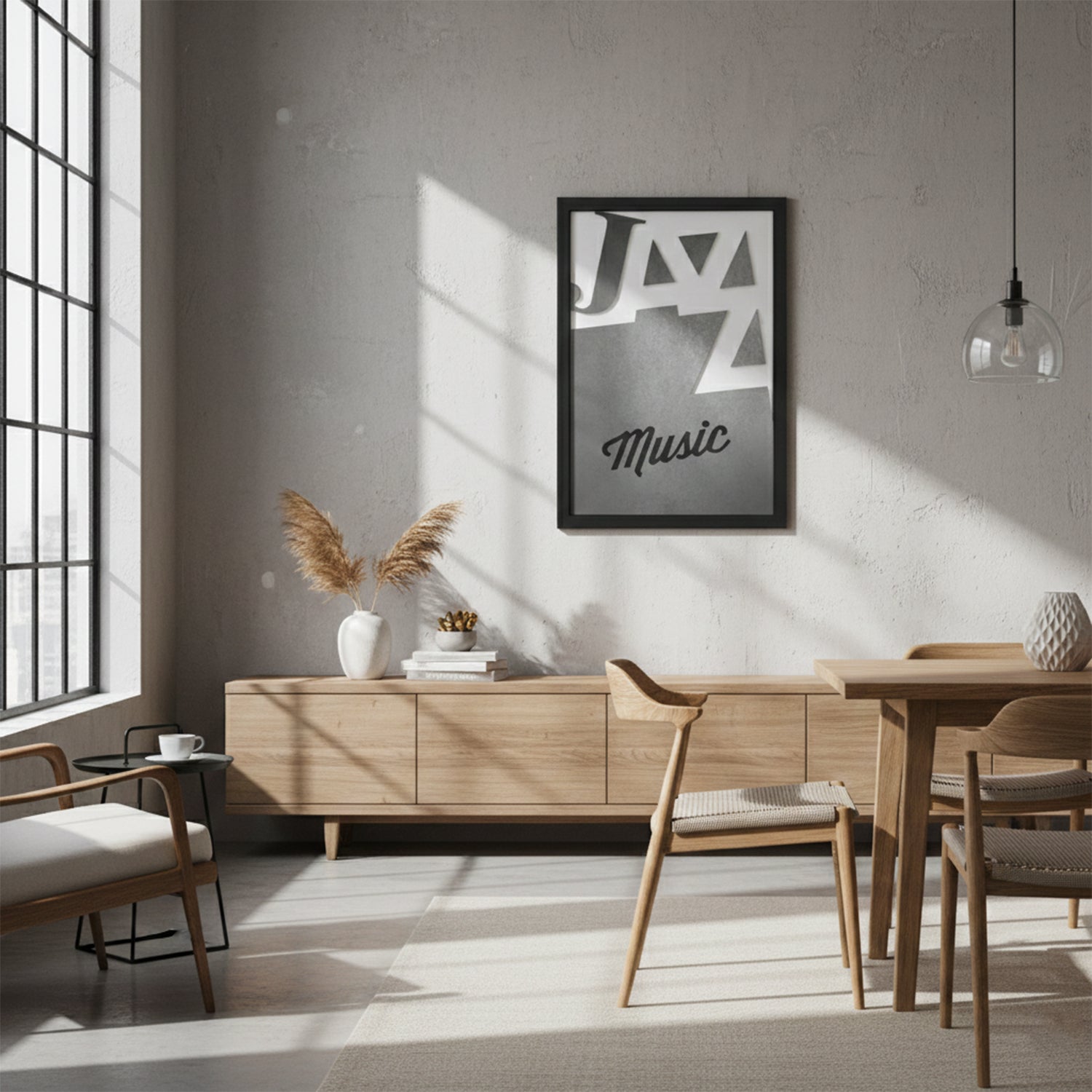 Jazz Music – Modern Wooden Music Typography Wall Art