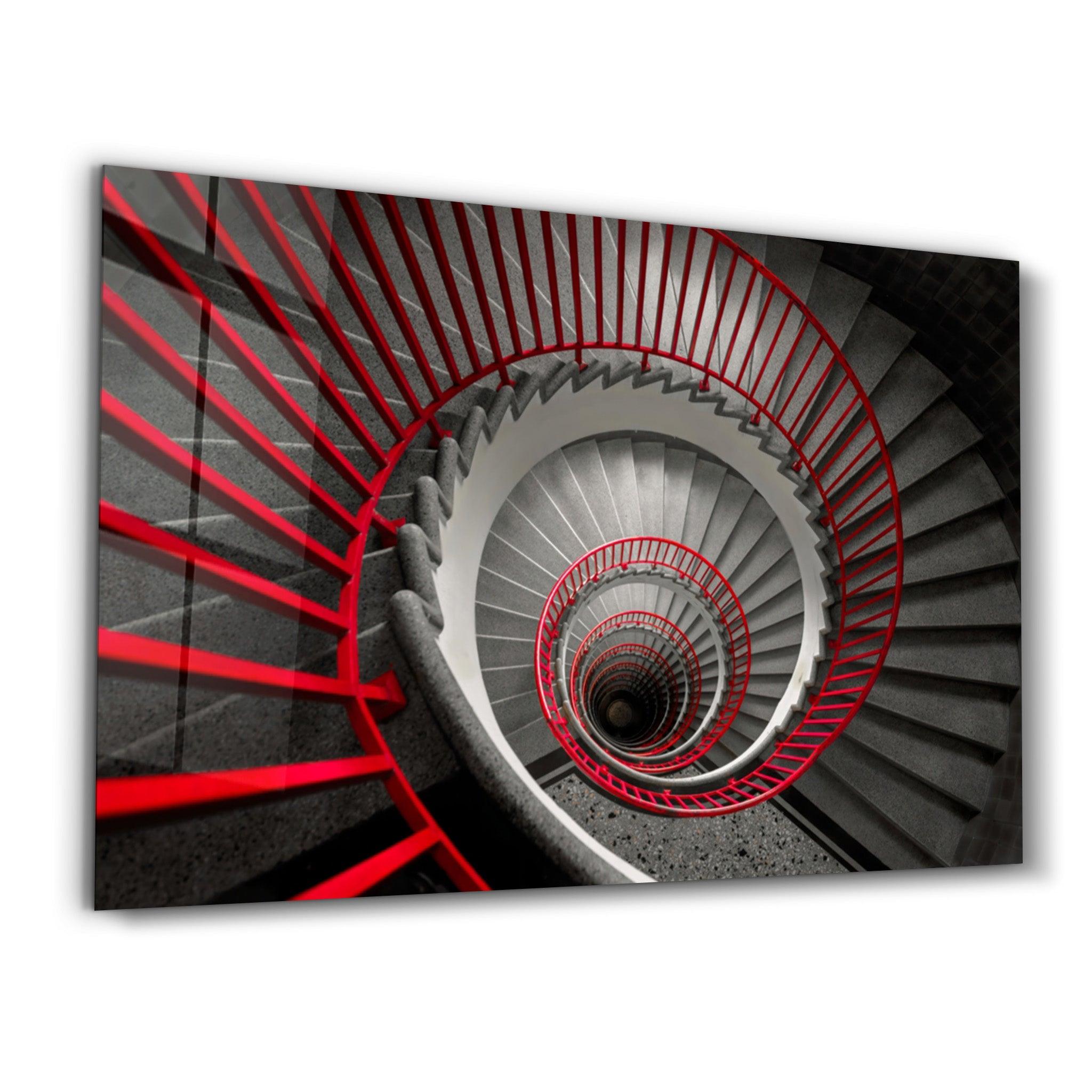 Spiral Stairs | Glass Wall Art - Artdesigna