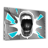 Abstract Scream | Glass Wall Art