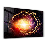 Abstract Space Portrait | Glass Wall Art