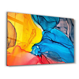 Colorful Wave Pattern | Glass Wall Art