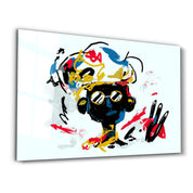 Abstract Colorful Kid | Glass Wall Art - Artdesigna