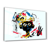 Abstract Colorful Kid | Glass Wall Art