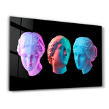 Abstract Colorful Venus Statue | Glass Wall Art