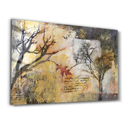 A Note Between Trees | Glass Wall Art - Artdesigna