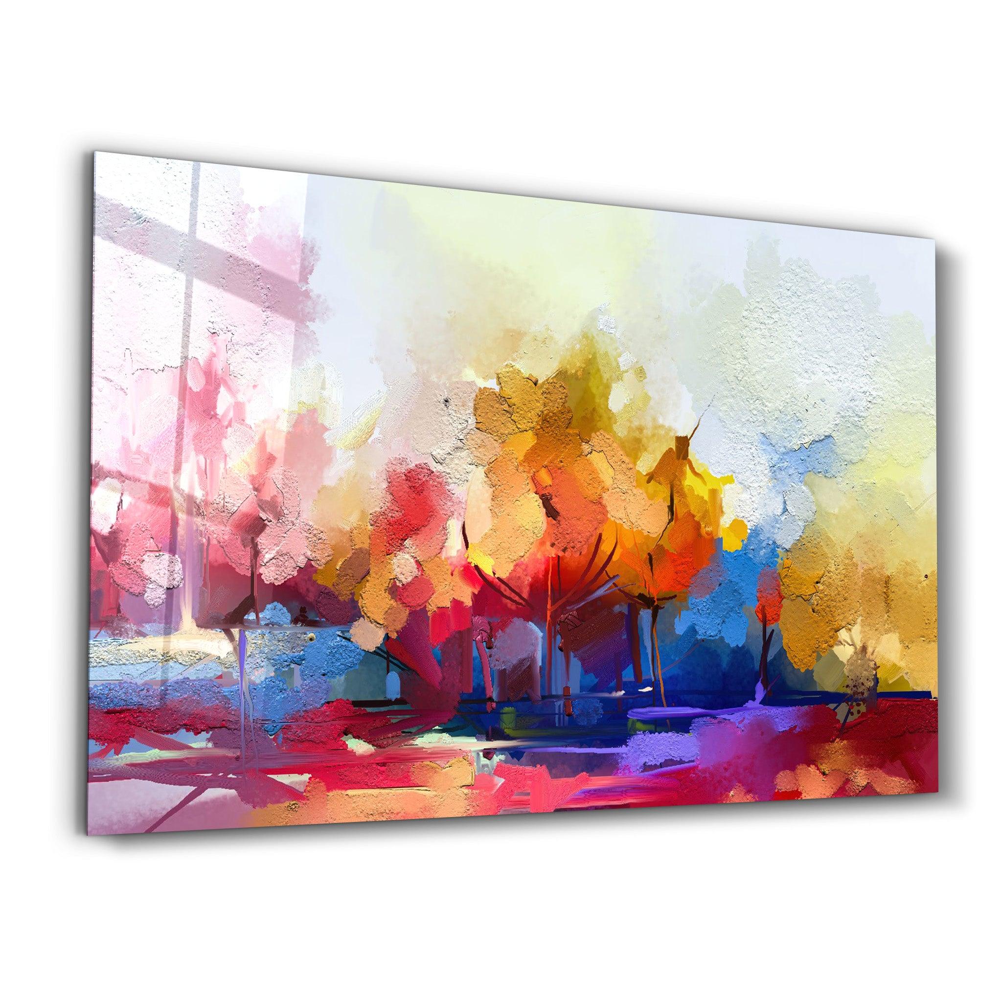 Colors of the Seasons | Glass Wall Art - Artdesigna